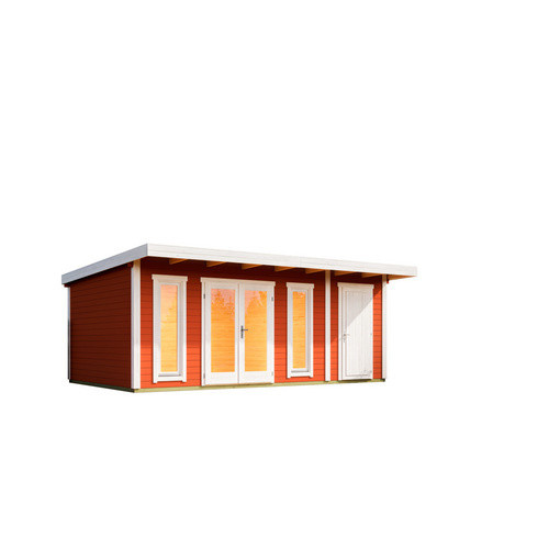 Lasita Gartenhaus Sicily Maja in Schwedenrot mit Flachdach, B/H/T: 595 x 228 x 440 cm - Bild 3