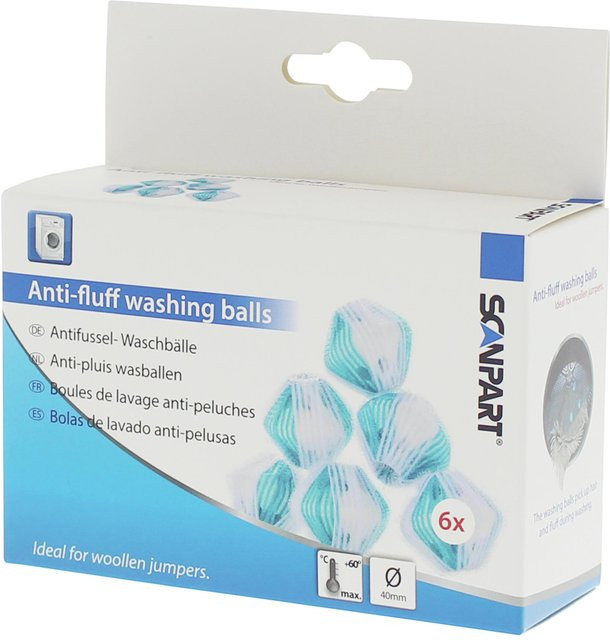 Scanpart Antifussel-Waschbälle in Blau und Weiß - Bild 1