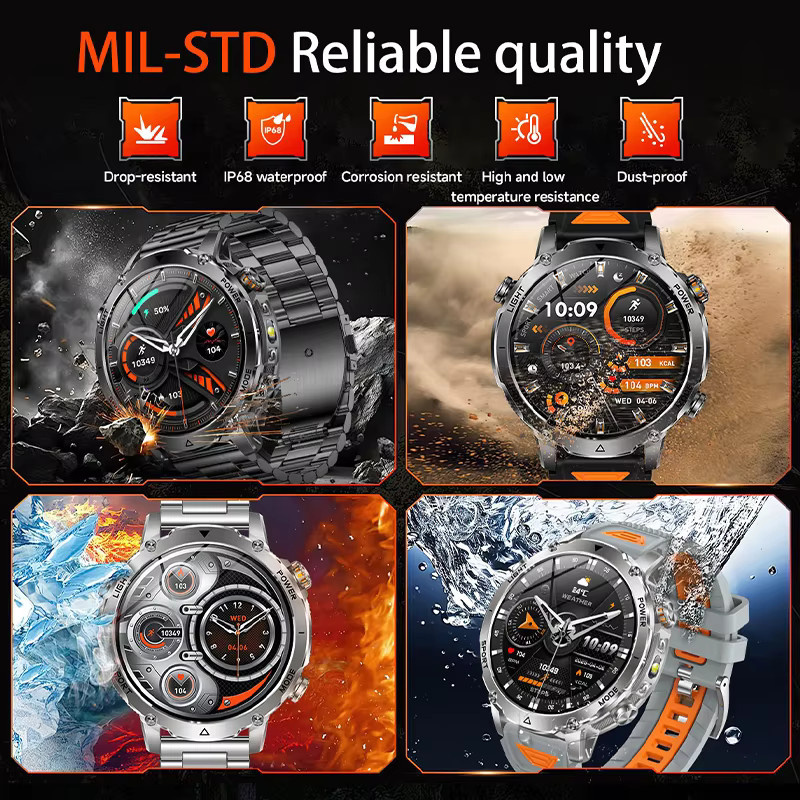 paazomu Smartwatch, Schwarz, Silikon, Unisex - Bild 3