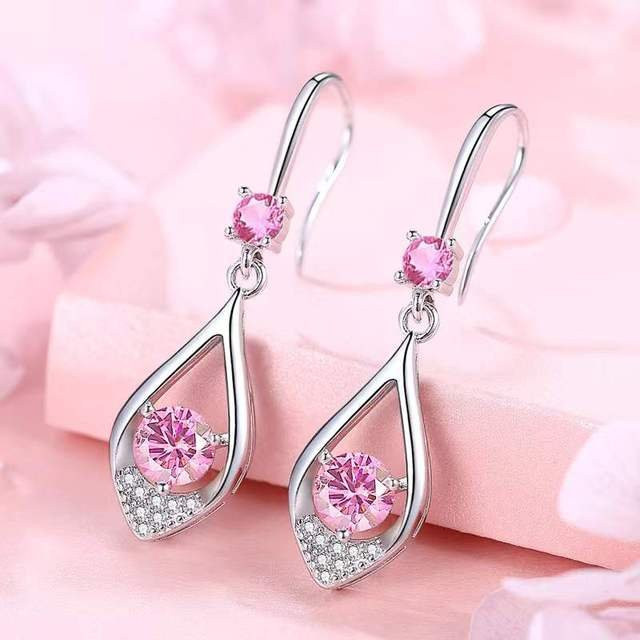 Wucifang Jewelry Ohrringe, Edelstahl, Kristall, Diamant, Saphir, Damen - Bild 1