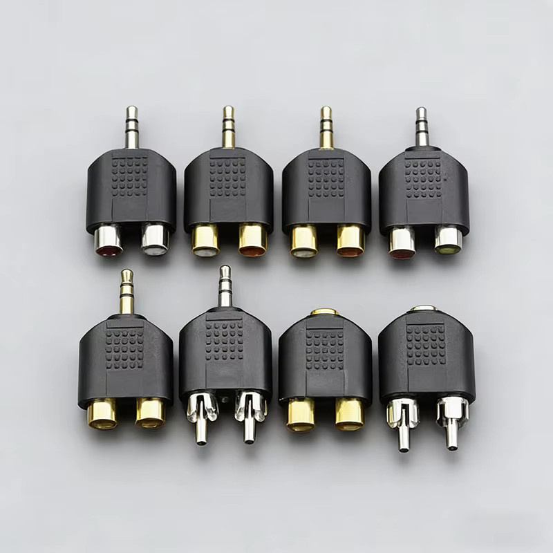 JCD Audio Adapter Set: 3,5mm Stereo Klinke auf RCA Buchse und 6,35mm Mono Klinke auf RCA Stecker Konverter in Schwarz, Weiß, Rot oder Silber - Bild 4