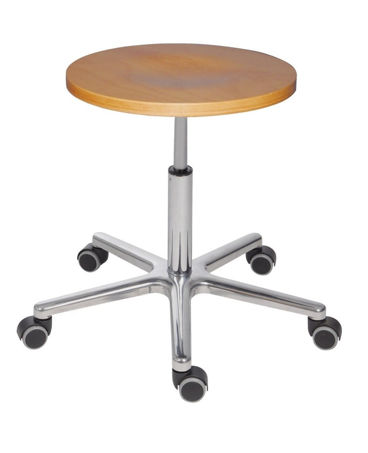 Arbeitshocker BIGBOXX aus Holz in Braun mit Rollen und 180kg Belastbarkeit - Bild 1
