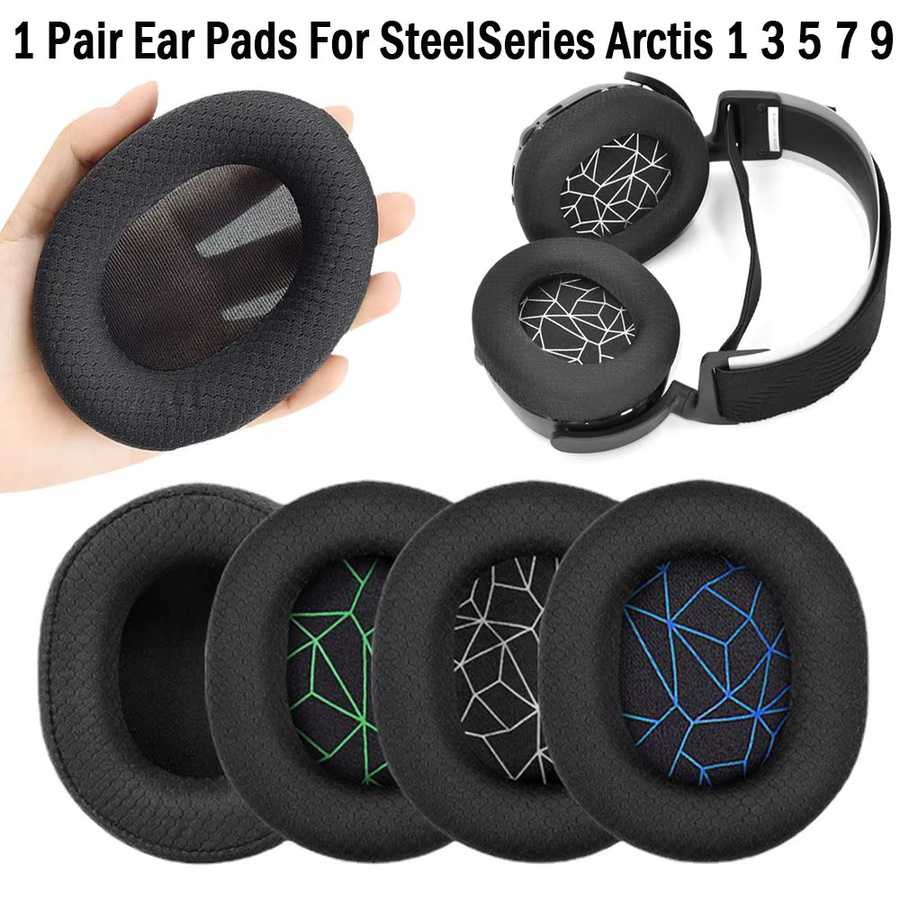 2er-Set Ersatz-Ohrpolster aus Schaumstoff für SteelSeries Arctis 1 3 5 7 9 in Schwarz - Bild 2