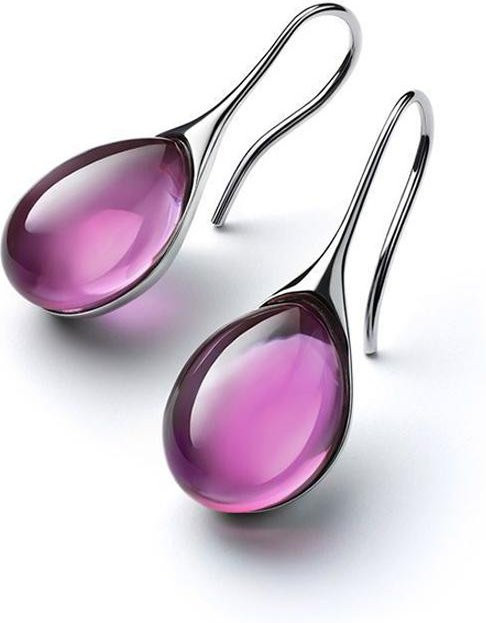 Lucky Star Jewelry Hängeohrringe, Messing, Gold, Blauer Kristall, Damen - Bild 1