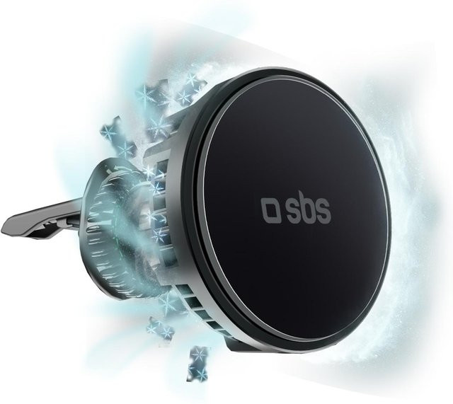 Magnetische Handyhalterung mit integriertem Lüfter und kabelloser 15W Schnellladefunktion in Schwarz mit USB-C Anschluss - Bild 1