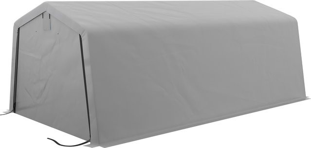 Outsunny Carport Tente Garage Grau mit verzinktem Stahl und wasserdichtem PE-Material, L x B x H: 6,2 x 3,3 x 2,4 m - Bild 1