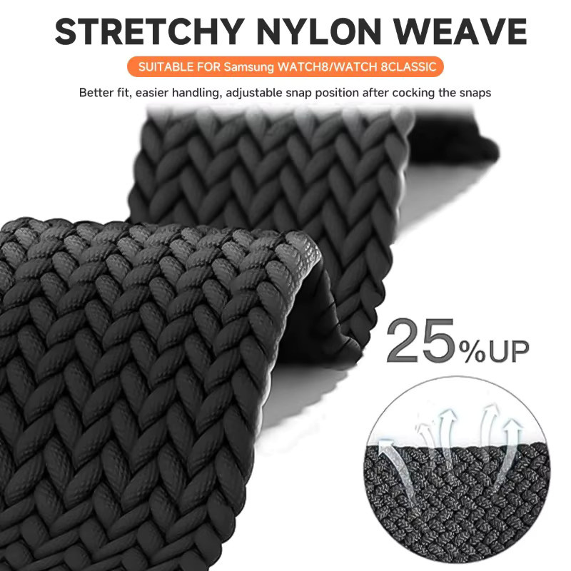CAOWTAN Uhrenarmband Nylon, bunt, Samsung Galaxy Watch 8/8 Classic 46 mm, Galaxy Ultra 2025/7 47 mm - Bild 2