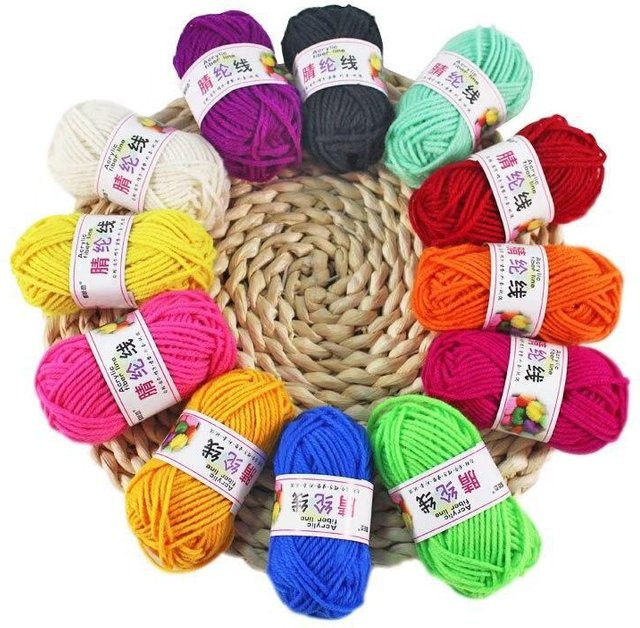 YULIN Garn-Strickzubehör, 12-teiliges Set, mehrfarbig, Plüsch / Textil - Bild 1