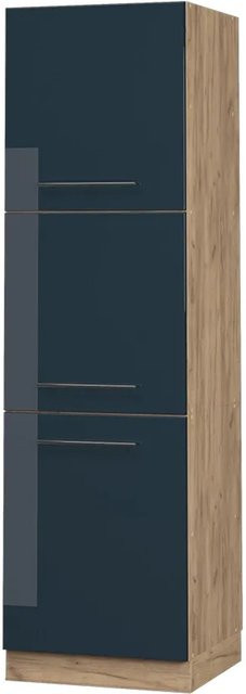 Vicco Herdschrank Fame-Line Eiche Dunkelblau Hochglanz mit 3 Türen und Soft-Close-Funktion, Breite: 60 cm - Bild 2