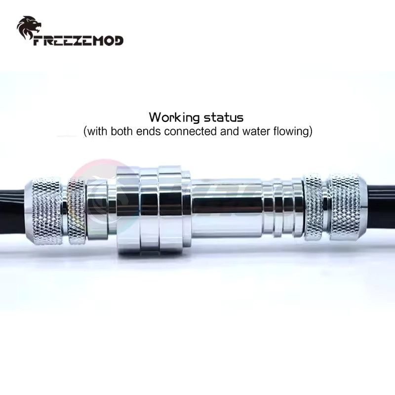 FREEZEMOD Wasserstopp Trennwasserstopp-Verbindung G1/4'' Schwarz/Silber ZSZT-T1 - Bild 1