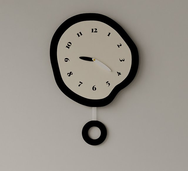 MOMO Skandinavische Wanduhr in runder Form mit lautlosem Analog-Uhrwerk - Bild 1