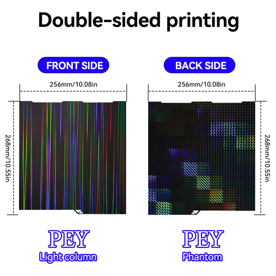 Anycubic Kobra 3 Combo Ersatzteil: Doppelseitige PEO-Bauplatte mit PEI-Struktur für Kobra 3, B/T: 256 x 268 mm - Bild 5