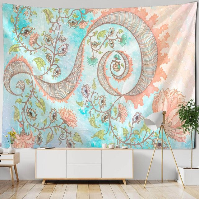 Bohemia Kawaii Wandteppich Baum des Lebens von JMG Household Supplies, Mandala Wandbehang in Multicolour, B: 70 cm, H: 100 cm - Bild 1