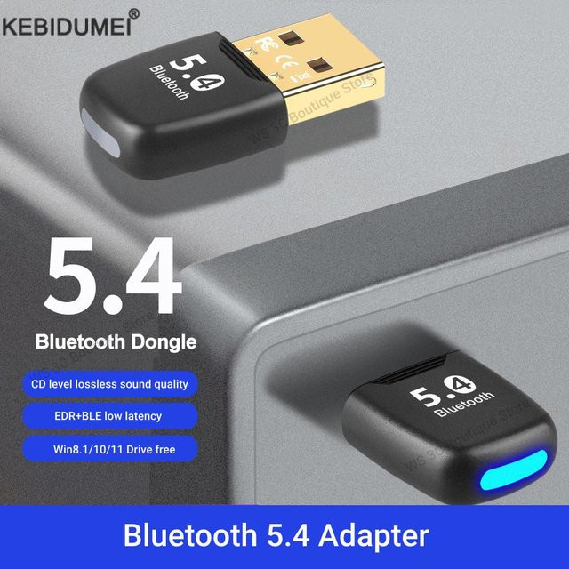 kebidumei USB Bluetooth 5.4 Adapter 5.3 Audio Dongle Wireless Receiver und Sender für PC und Laptop treiberlos - Bild 1