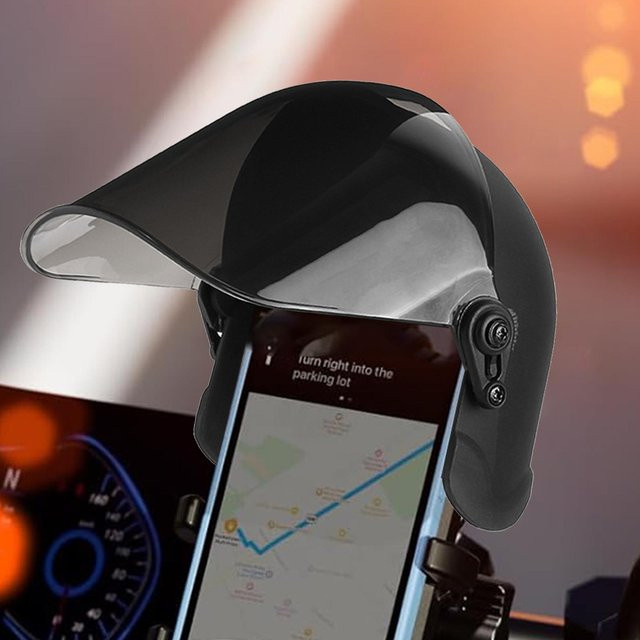 Wasserdichter Handyhalter für Motorradhelm und Sonnenhut in Schwarz mit integriertem Regenschutz und Sonnenschutz - Bild 1
