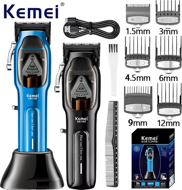 Kemei KM-1763 Haarschneidemaschine, Herren, Blau - Bild 1
