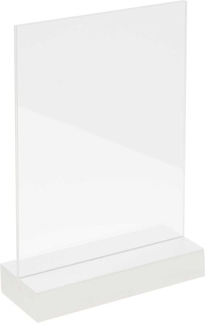 Rico Design Holzaufsteller mit doppelter Acrylscheibe in Weiß, B/H: 10 x 15 cm - Bild 1