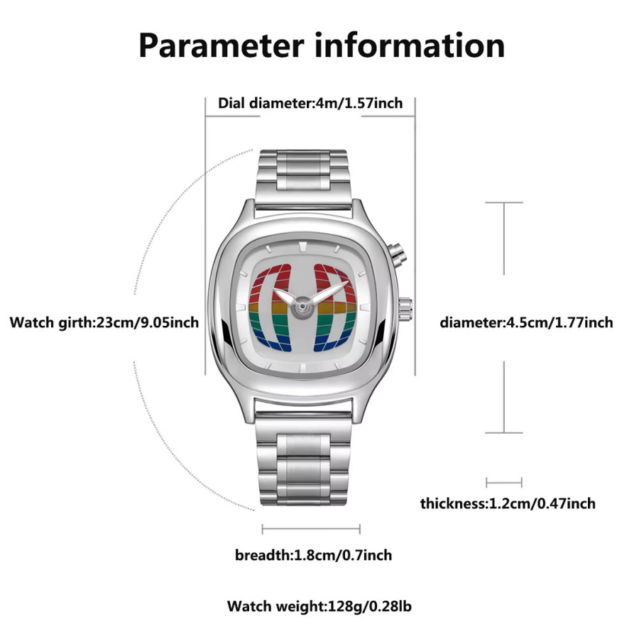 ZBJP Armbanduhr, Digitaluhr, Quarz, Edelstahl, Schwarz, Unisex - Bild 4