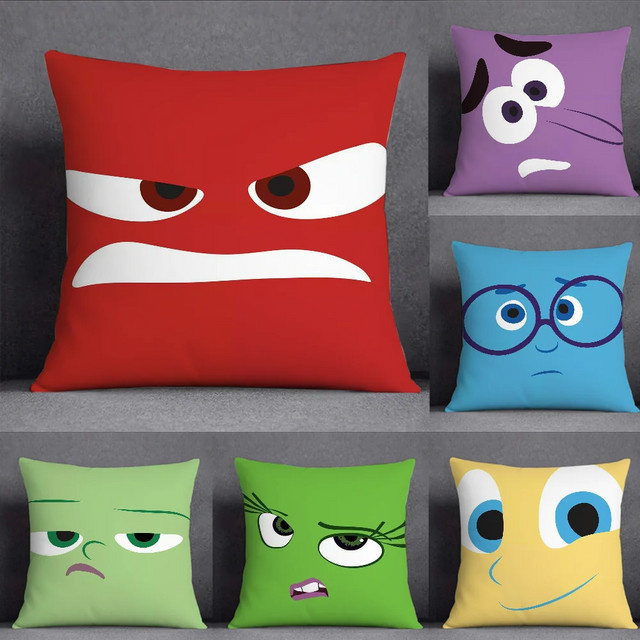 VIKAMA Brain Agent Team Kissenbezug mit Cartoon-Heilwind-Druck, quadratisch, Breite: 40 cm, Höhe: 40 cm, Tiefe: 40 cm - Bild 1