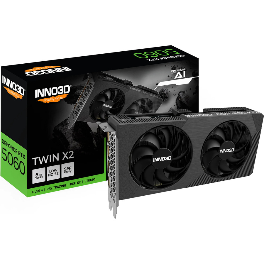 INNO3D GeForce RTX 5060 TWIN X2 Grafikkarte 8GB Schwarz - Bild 1