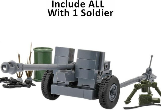 Yiran toy WK2 Deutschland Militärwaffen Bausteine Armee Soldat Figur Panzerabwehrkanone Kanone Moc Spielzeug ab 14 Jahren - Bild 1