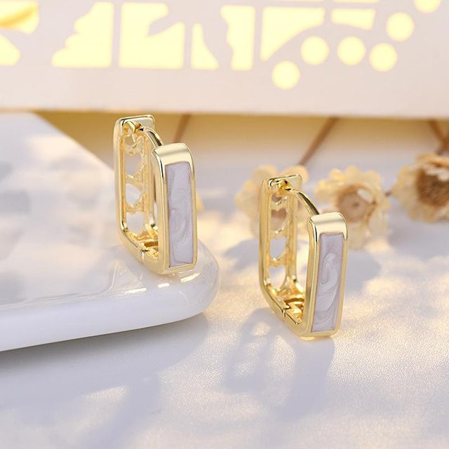 Wucifang Jewelry Ohrstecker, Kupfer, beige, Damen - Bild 1
