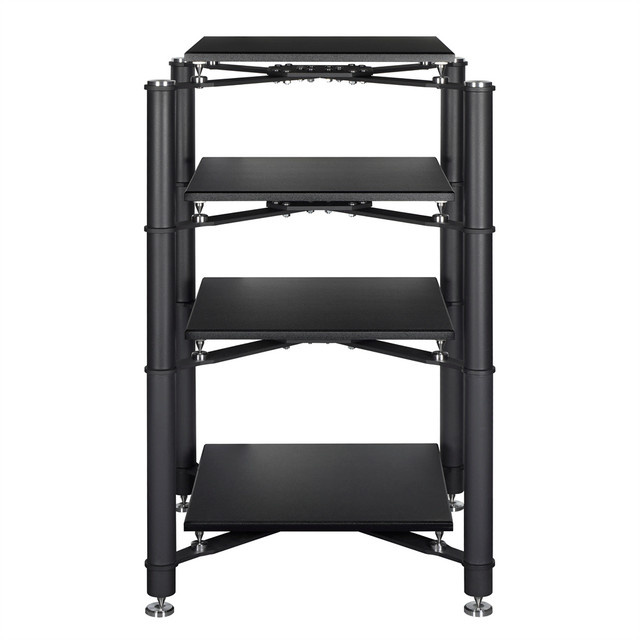 QUEENWAY Audio Verstärker Standhalterung DK-04 aus Metall in Schwarz Matt - Bild 1