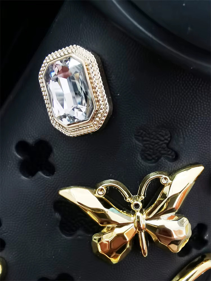 LIN KING Schuh Charms, Goldene Kette, Bowtie, Stern, Damen - Bild 3