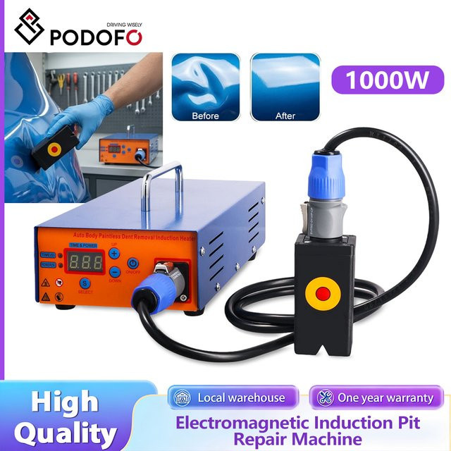 Podofo 1000W PDR Lackfreies Dellenreparaturwerkzeug mit elektronischem Induktionsheizer und digitaler Steuerung für dein Auto - Bild 1
