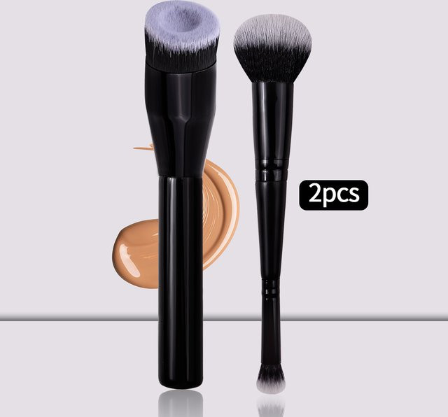 KOSSHOW Grundierungspinsel, Doppelkopf-Make-up-Pinsel, 2 Stück, Unisex - Bild 1