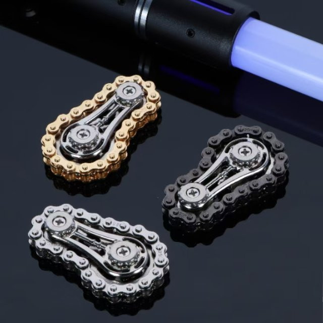 ZLang EDC Finger Gyro Spielzeug, Metall, mit Kette - Bild 1