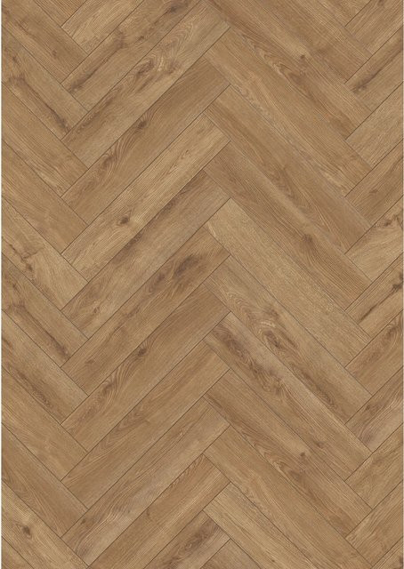 Kaindl Masterfloor Herringbone Laminat Eiche Harlech in Holzoptik, 8 mm Dicke, Braun - Bild 1