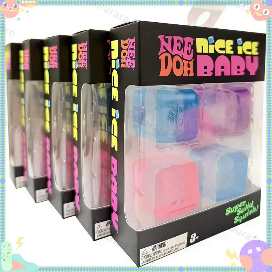 Needoh Nice Ice Baby Mini, quadratische sensorische Spielzeuge, 4er-Set - Bild 2