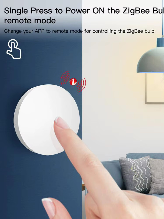 Tuya ZigBee Smart Button Scene Switch Drahtlose Fernbedienung in Weiß für Google Alexa und Sprachsteuerung - Bild 3