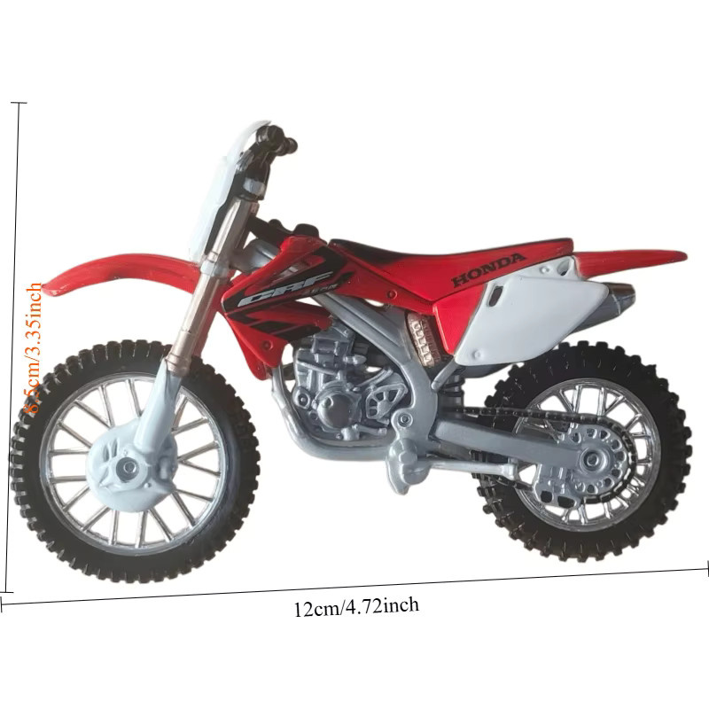 Bburago Honda CRF450R, Motorradmodell, 1:18 Maßstab, Rot, Metall - Bild 2