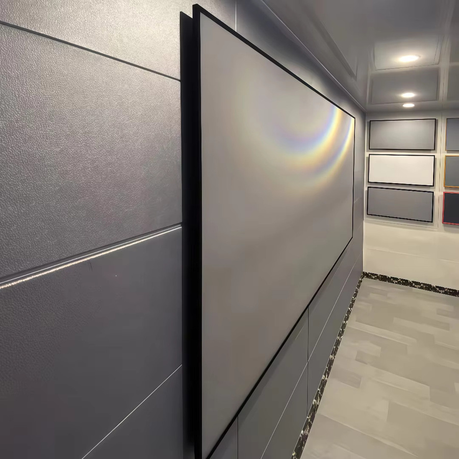 Mivision ALR-Teleprojektionswand mit Fresnel-Optik zur Umgebungslichtunterdrückung, Format 16:9, Farbe Grau - Bild 1