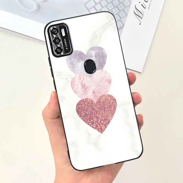 Handyhülle für ZTE Blade A7s 2020 in Weiß mit Sternenhimmel-Design aus weichem Flüssigsilikon - Bild 1