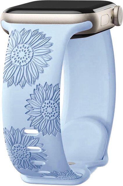 GadgetGrip Uhrenarmband Silikon, Sonnenblumen, lila, Unisex - Bild 1
