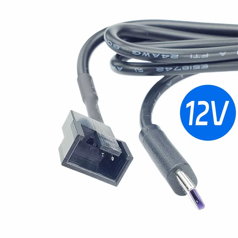 Angitu USB Typ C auf CPU 4Pin/3Pin Computer Lüfter Adapterkabel in Schwarz - Bild 4