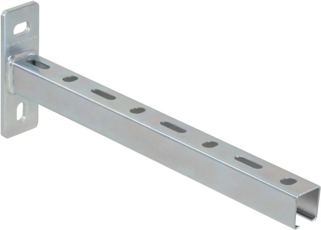 Dalsys Schienenkonsole Wandausleger aus verzinktem Stahl in Silber, Breite: 20 cm, Höhe: 36 cm - Bild 1