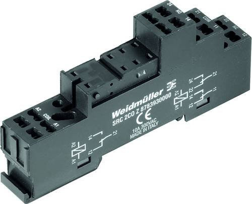 Weidmüller SRC 2CO Z Relaissockel für RIDERSERIES, Schwarz, B: 16 mm, T: 80 mm, H: 98,1 mm, 10 Stück - Bild 1