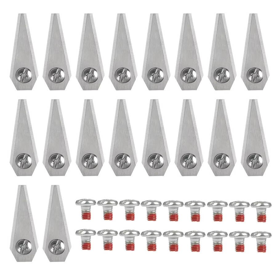 18-teiliges Bosch Ersatzmesser-Set aus Edelstahl mit Titanbeschichtung in Silber für Indego 800 1000 1200 Rasenmäher - Bild 2