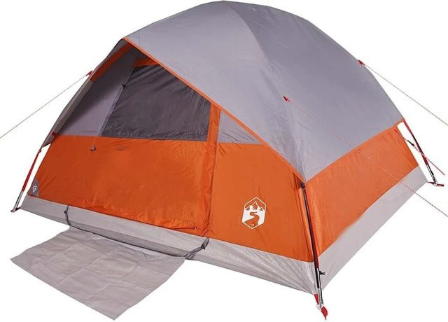 vidaXL Kuppel-Familienzelt für 6 Personen in Orange, wasserdicht, Artikelnummer 94705 - Bild 1