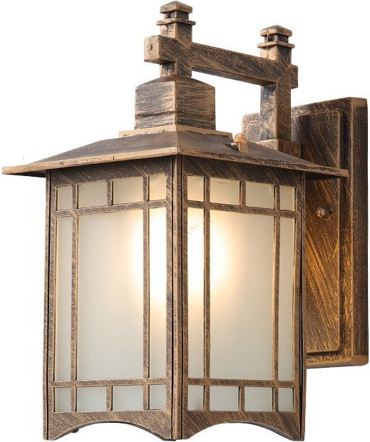 Juhaw Retro Wandlampe aus Metall und Glas in Weiß für Außenbereich, Garten, Balkon und Eingangsbereich - Bild 1