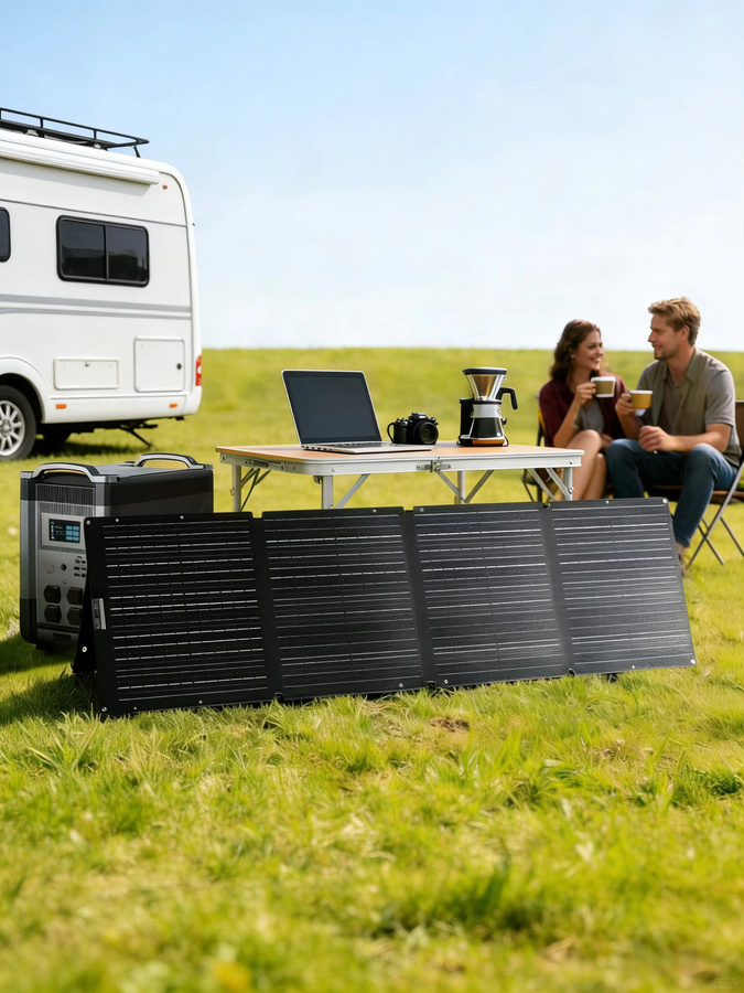 ALLPOWERS SE200 Solarpanel 200 W, faltbares monokristallines ETFE Solarpanel in Schwarz, wasserdicht nach IP68 für Solargeneratoren, Wohnmobile und Outdoor-Reisen - Bild 7