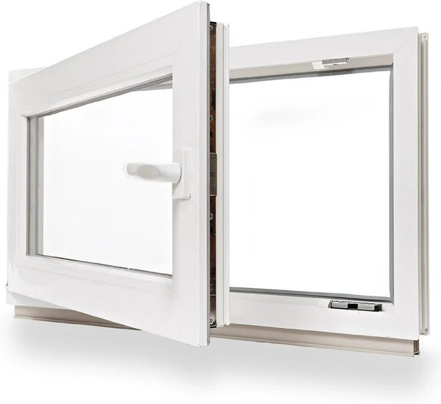 Framelux Kunststofffenster Proline Weiß mit 2-Fach-Verglasung, B: 70 cm, H: 60 cm, Linksanschlag - Bild 1