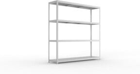 Meta Weitspannregal Speed Rack verzinkt in Silber mit 4 Fachebenen und Stahlpaneelen B/T/H: 247 x 60 x 250 cm - Bild 1