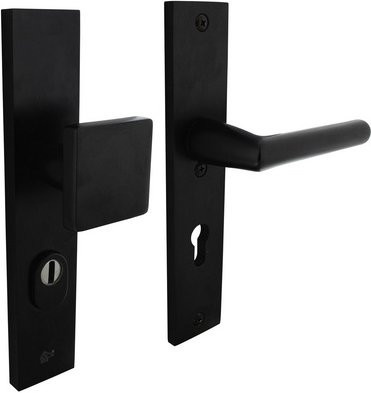Intersteel Schutzbeschlag mit Kernziehschutz PZ 72 mm eckig in Silber und Schwarz aus Aluminium - Bild 1