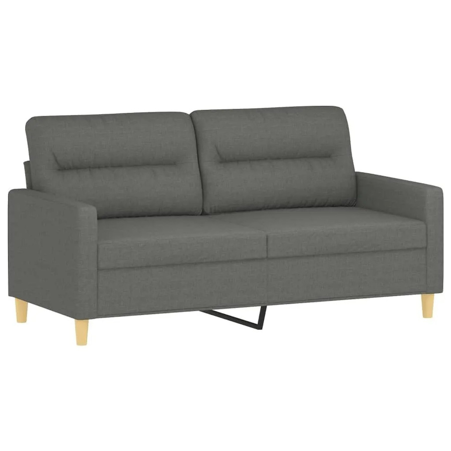 vidaXL 2-Sitzer-Sofa Modern in Grau mit Stoffbezug und Metallrahmen B/T/H: 140 x 190 x 80 cm - Bild 2