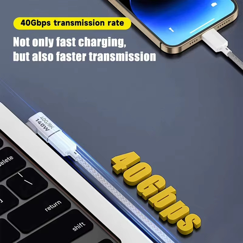 NNBILI PD140W USB4.0 C zu C Schnellladeadapter Konverter mit 40 Gbit/s Datensynchronisierung und 8K@60 Hz Unterstützung USB-C OTG-Adapter - Bild 2